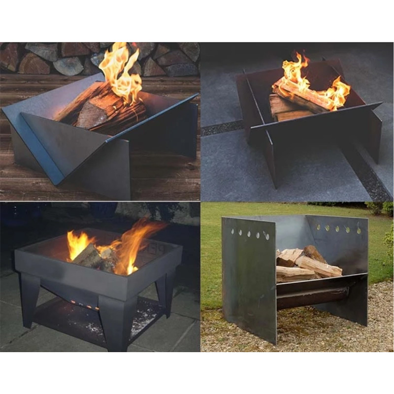 Aftagelig metal havedekoration Varme Brazier Simple Fire Pit